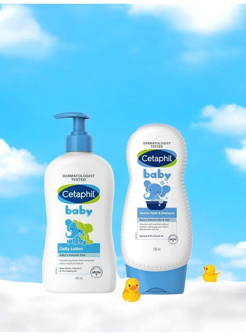 CETAPHIL Baby Daily Lotion (400ml) And Cetaphil Baby Gentle Wash And Shampoo (230ml) Combo - Image 1